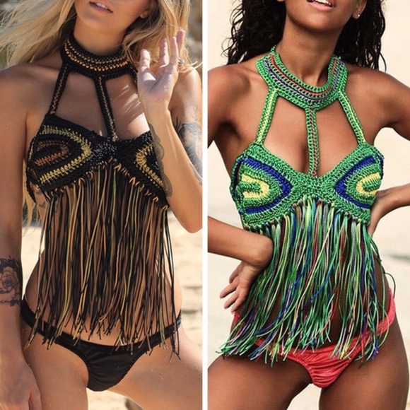 Tops New Sexy Handmade Crochet Beach Bikini Top Poshmark